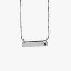Engravable Bar Birthstone Necklace -Deals Bijestora Store Engravable Bar Birthstone Necklace 9