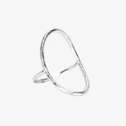 Silver Oval Open Ring