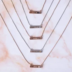 Engravable Bar Birthstone Necklace -Deals Bijestora Store PURA VIDA Holiday 2020 flatlays 1581