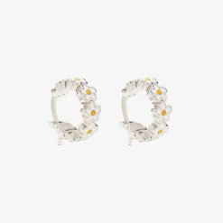Painted Blooms Hoop Earrings