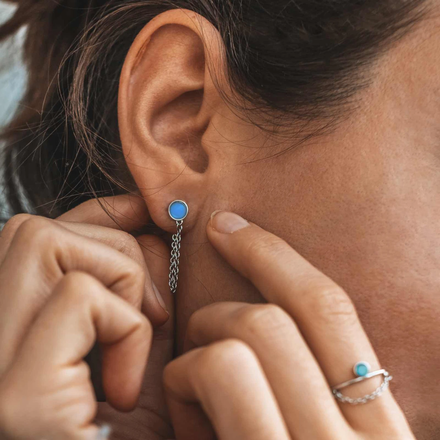 Mood Chain Wrap Earrings & Ring Set 6 Mood Chain Wrap Earrings & Ring Set - Image 6