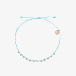 Rose Gold Stitched Beaded Anklet