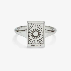 Tarot Card Ring -Deals Bijestora Store tarort card silver ring sun